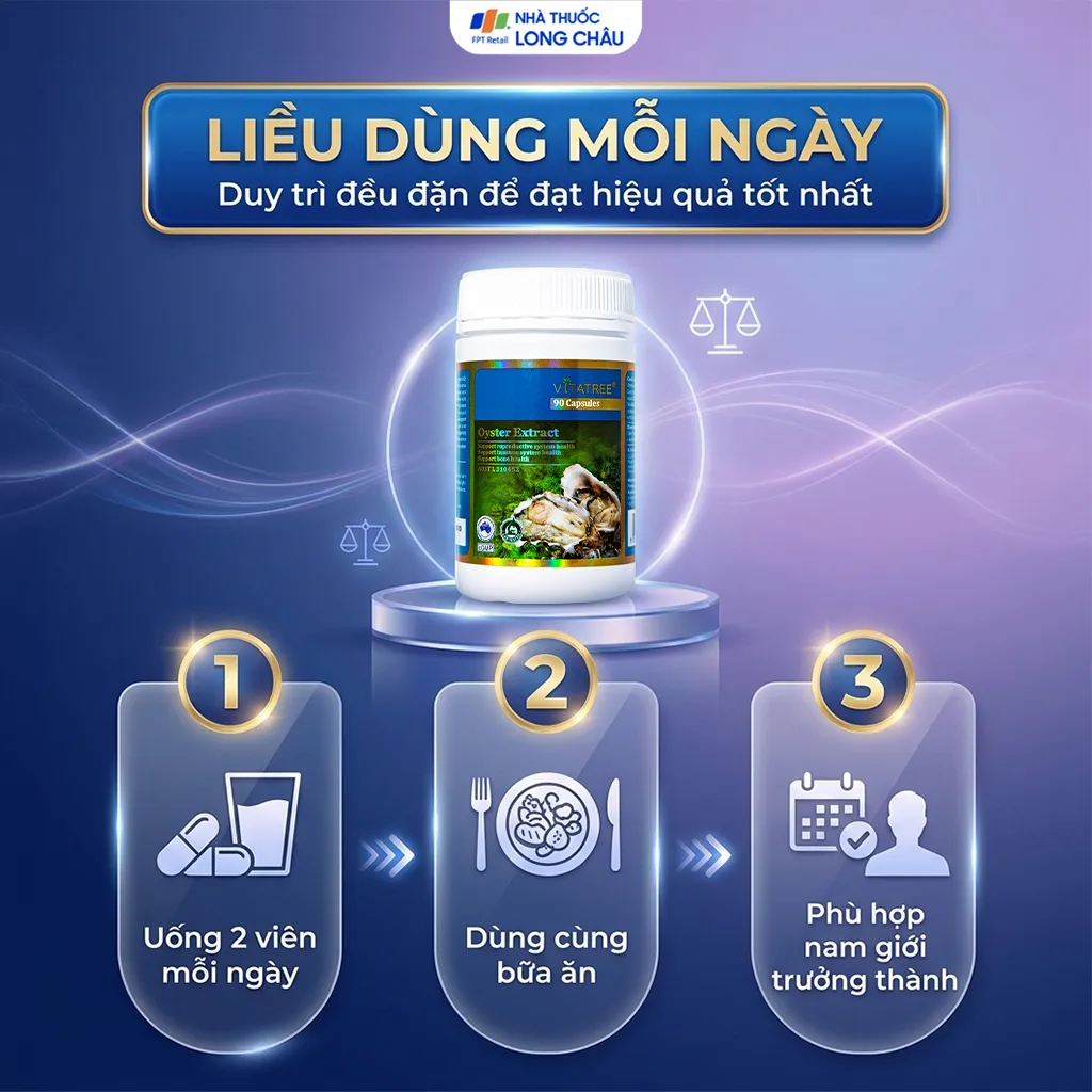 VIÊN UỐNG TĂNG CƯỜNG SINH LÝ NAM GIỚI VITATREE OYSTER EXTRACT 90V 5