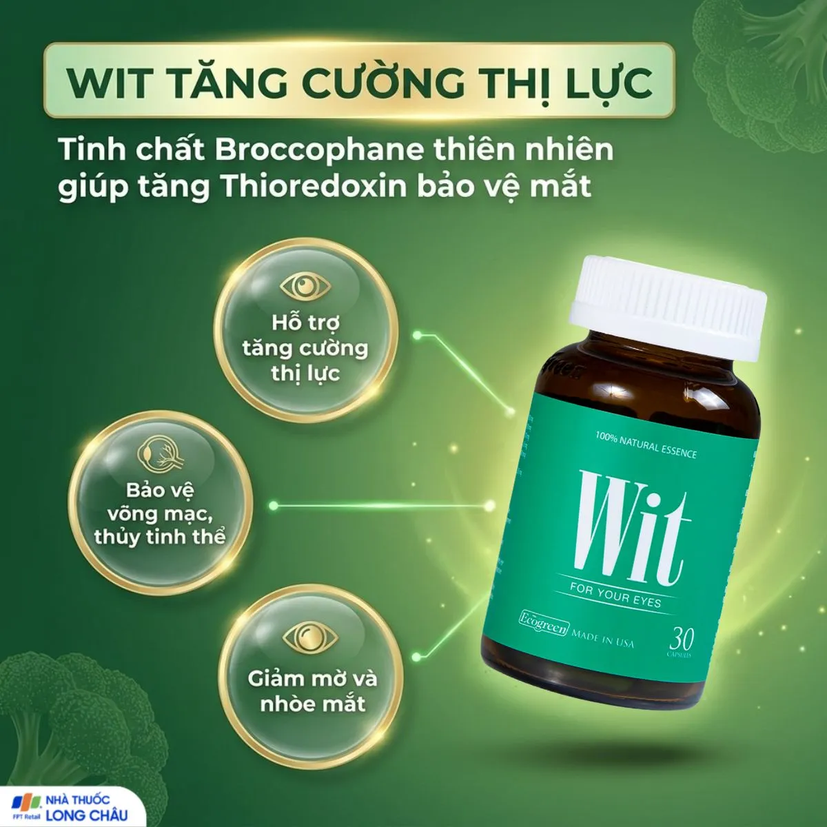 VIÊN UỐNG TĂNG CƯỜNG THỊ LỰC WIT ECOGREEN 30V 2