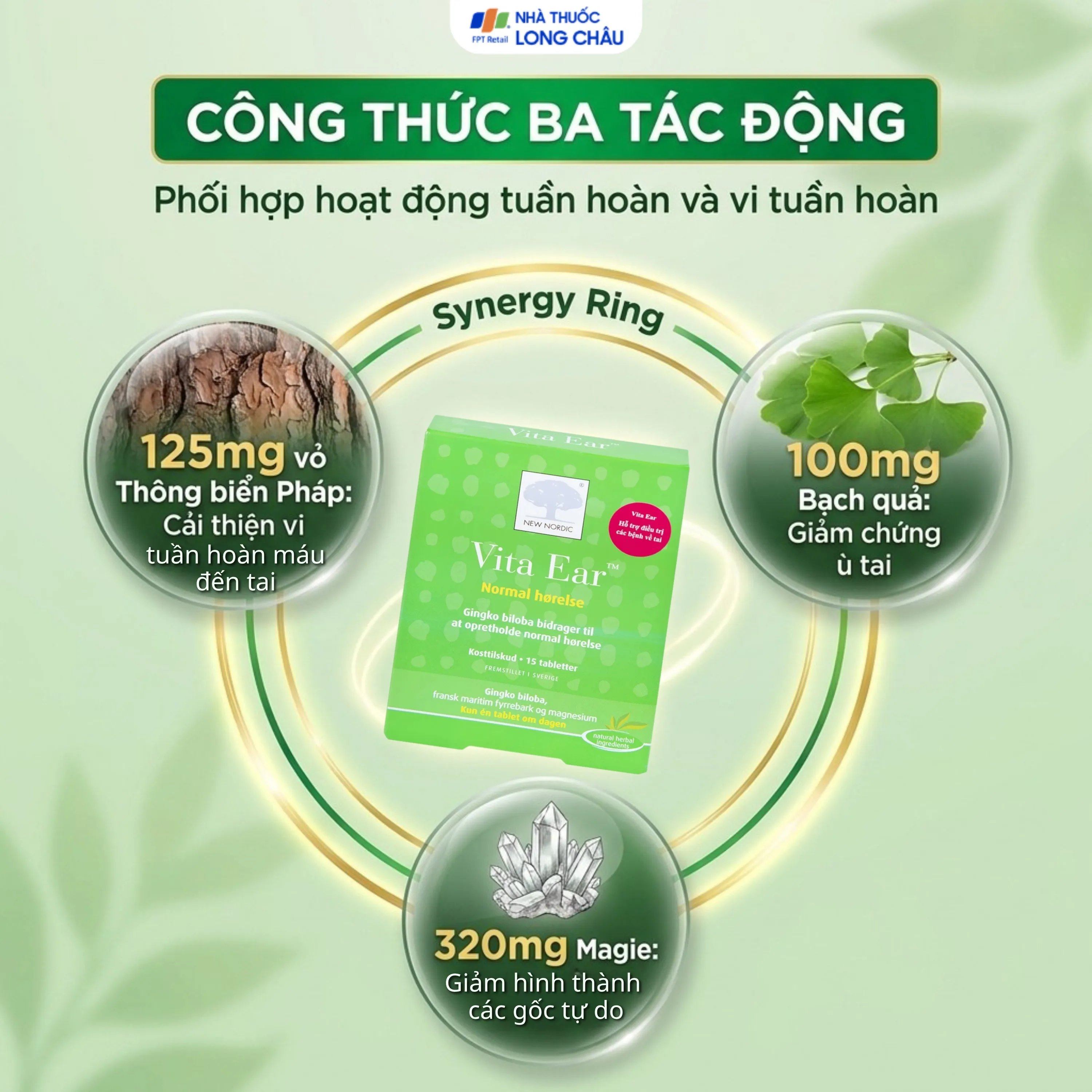 VIÊN UỐNG TĂNG CƯỜNG THÍNH GIÁC VITA EAR NEW NORDIC 15V 3