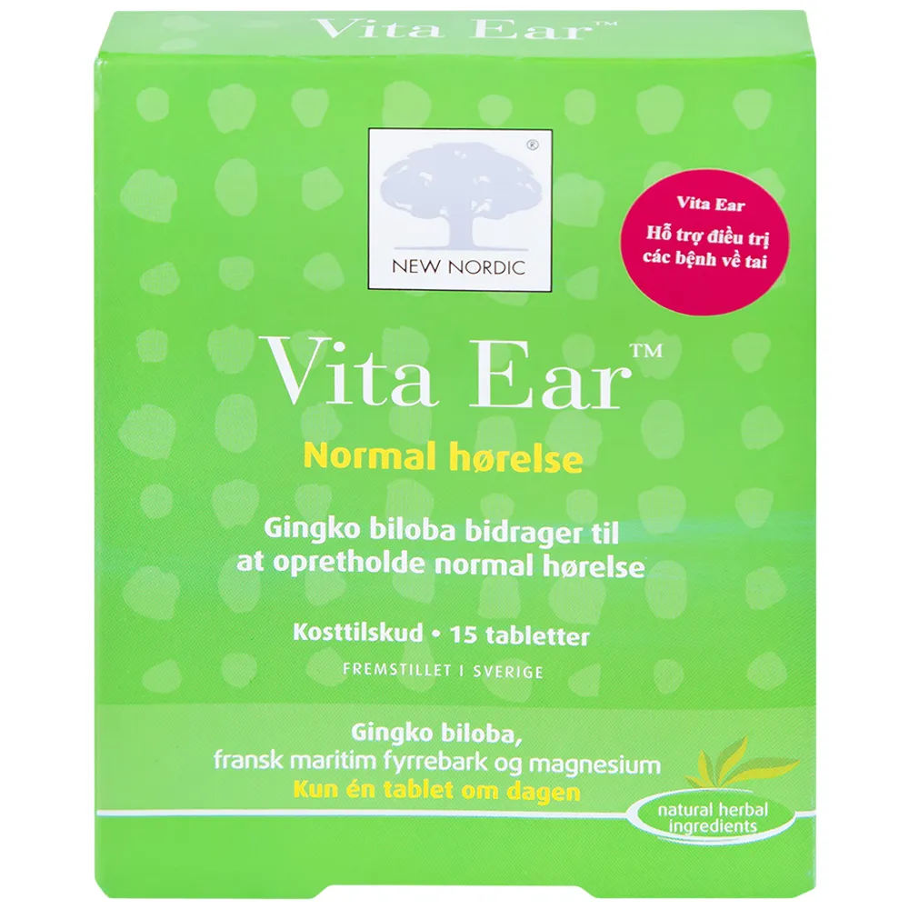 VIÊN UỐNG TĂNG CƯỜNG THÍNH GIÁC VITA EAR NEW NORDIC 15V 6