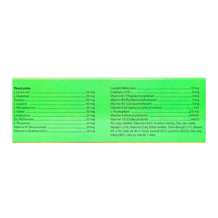 Viên Uống Tamamino Tâm Minh bổ sung vitamin tổng hợp và tăng cường sức đề kháng (Hộp 30 viên) 3