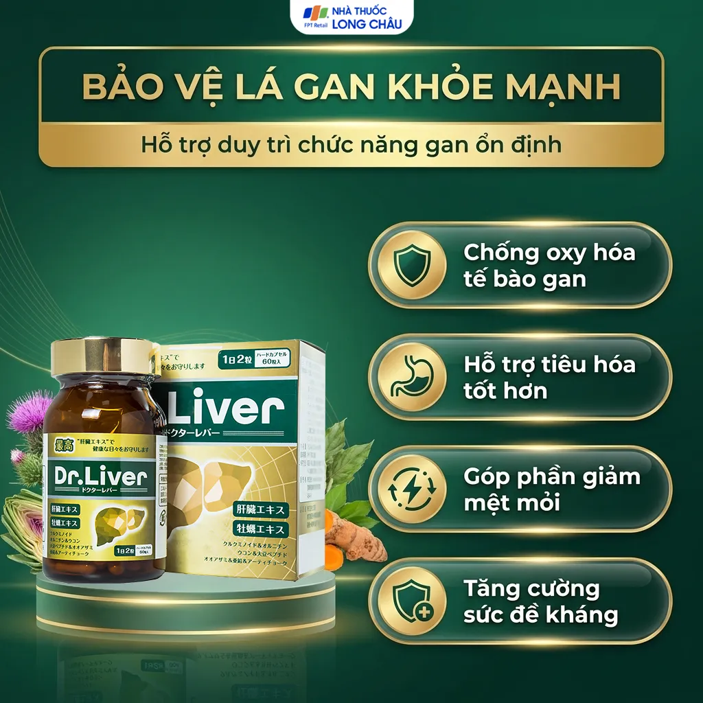 VIÊN UỐNG THẢI ĐỘC GAN DR. LIVER JPANWELL 60V 4