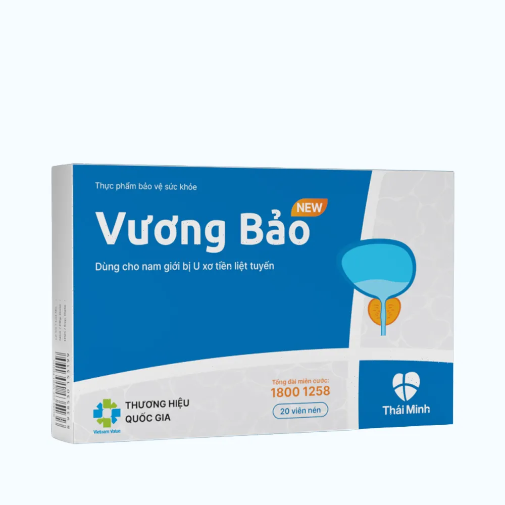 Viên uống Vương Bảo giảm u xơ tuyến tiền liệt (hộp 20 viên)