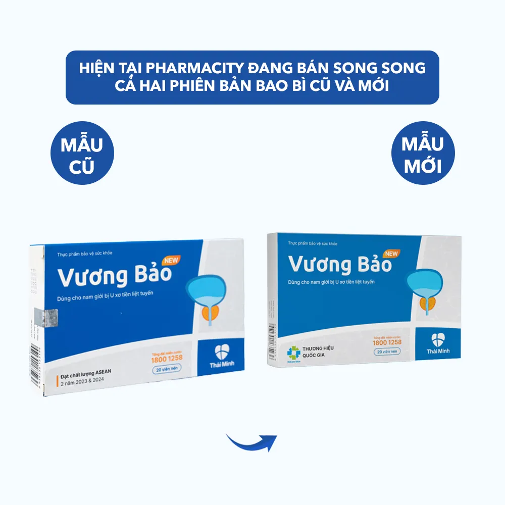 Viên uống Vương Bảo giảm u xơ tuyến tiền liệt (hộp 20 viên) 2