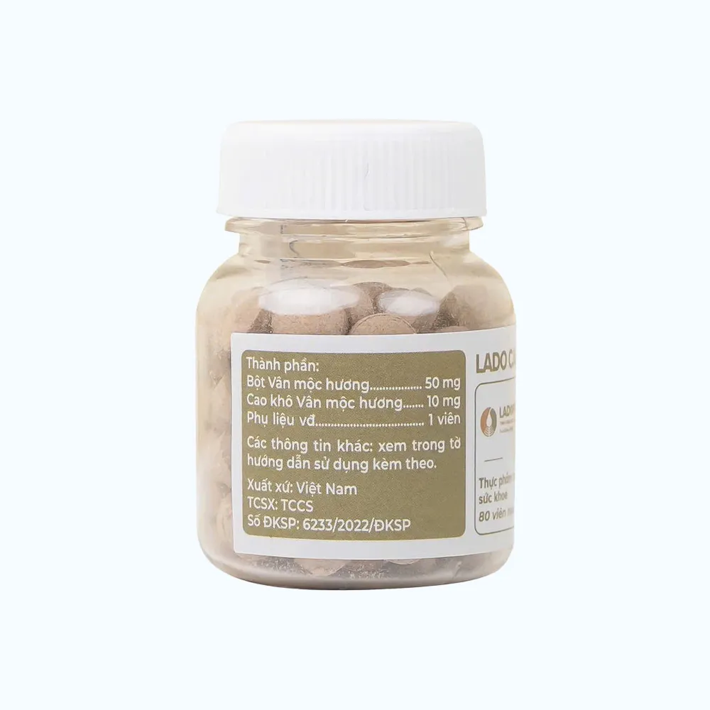 Viên uống Vân Mộc Hương Ladophar (Hộp 80 viên) giúp hỗ trợ tiêu hóa 2