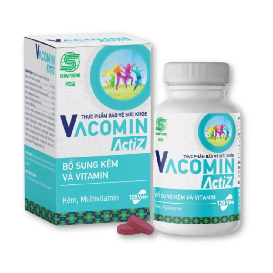 Viên uống Vacomin ActiZ bổ sung kẽm và vitamin (Hộp 60 viên)