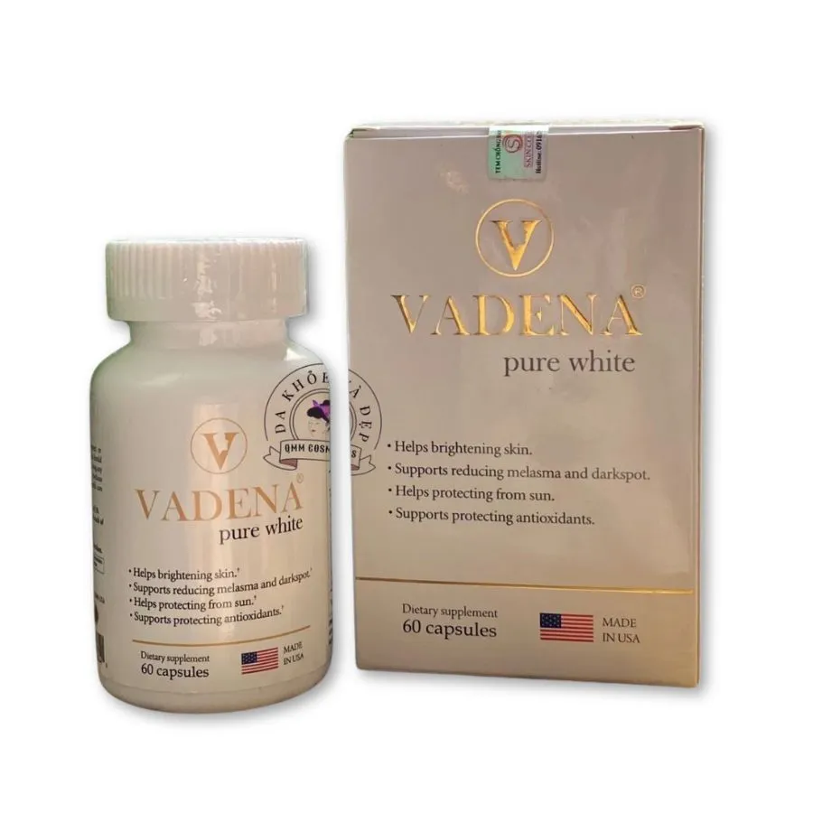 Viên uống Vadena Pure White hỗ trợ bảo vệ sức khoẻ (Hộp 60 viên)