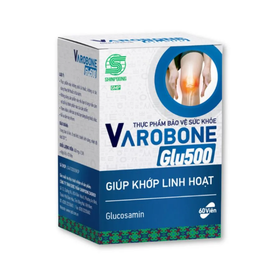 Viên uống Varobone Glu500 hỗ trợ khớp linh hoạt (Hộp 60 viên)