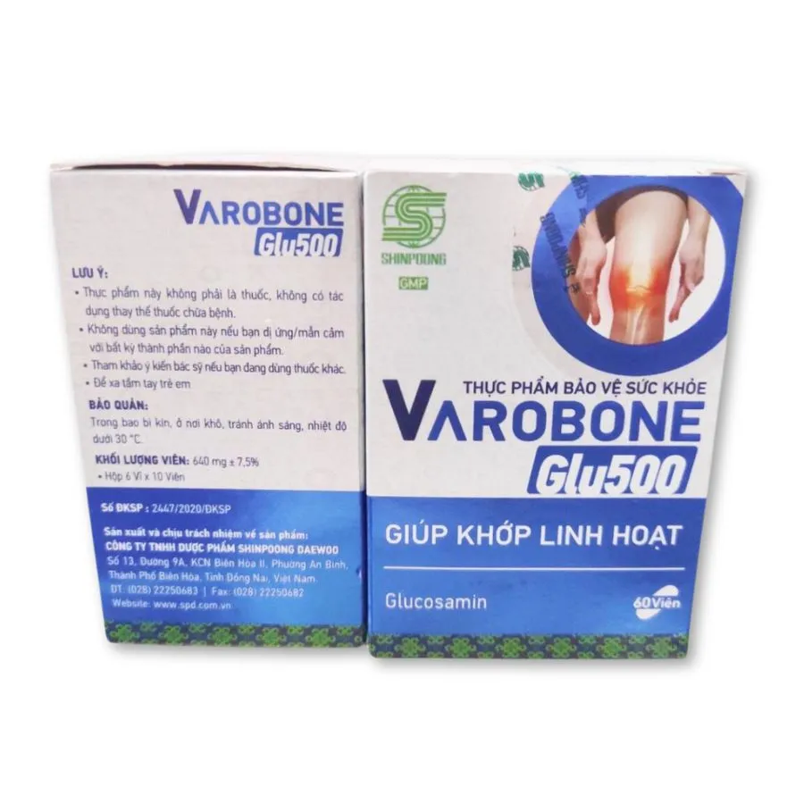 Viên uống Varobone Glu500 hỗ trợ khớp linh hoạt (Hộp 60 viên) 2