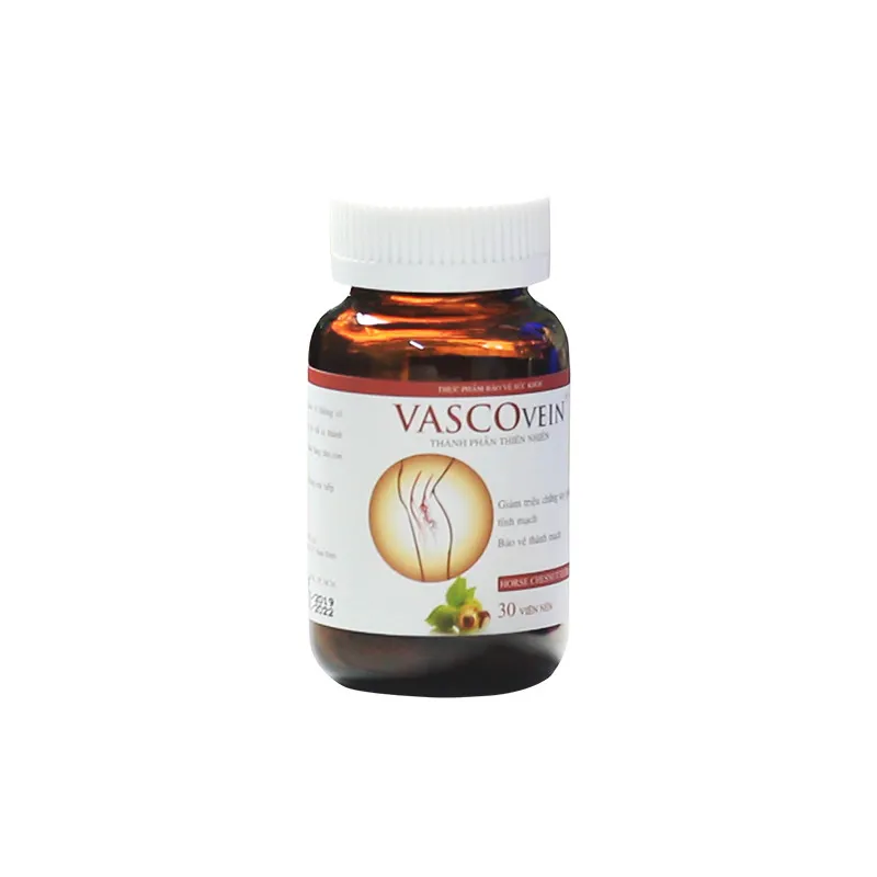 Viên uống Vascovein hỗ trợ giảm triệu chứng suy giãn tĩnh mạch hộp (30 viên) 2