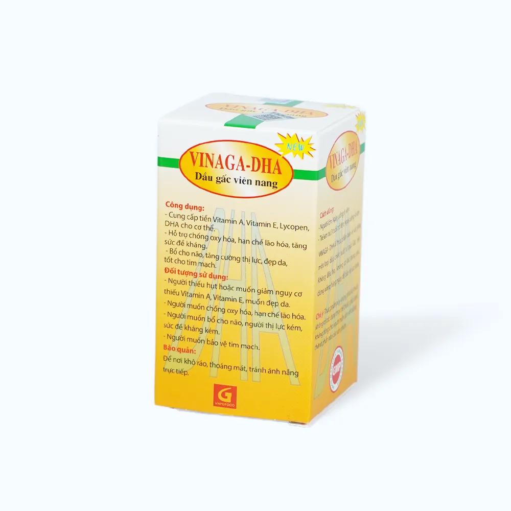 Viên uống Vinaga DHA dầu gấc Hỗ trợ tăng cường thị lực (Hộp 1 lọ 100 viên) 2