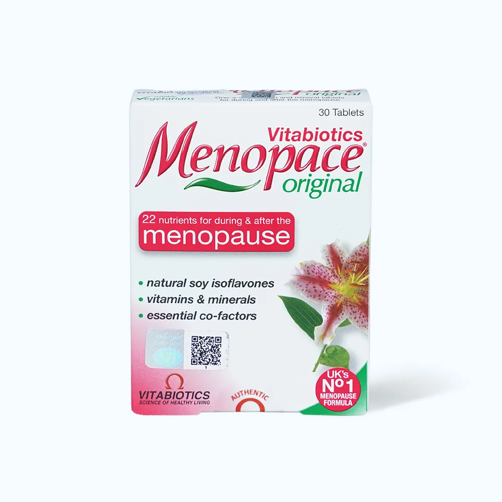 Viên uống Vitabiotics Menopace (Hộp 30 viên) hỗ trợ tiền mãn kinh và mãn kinh
