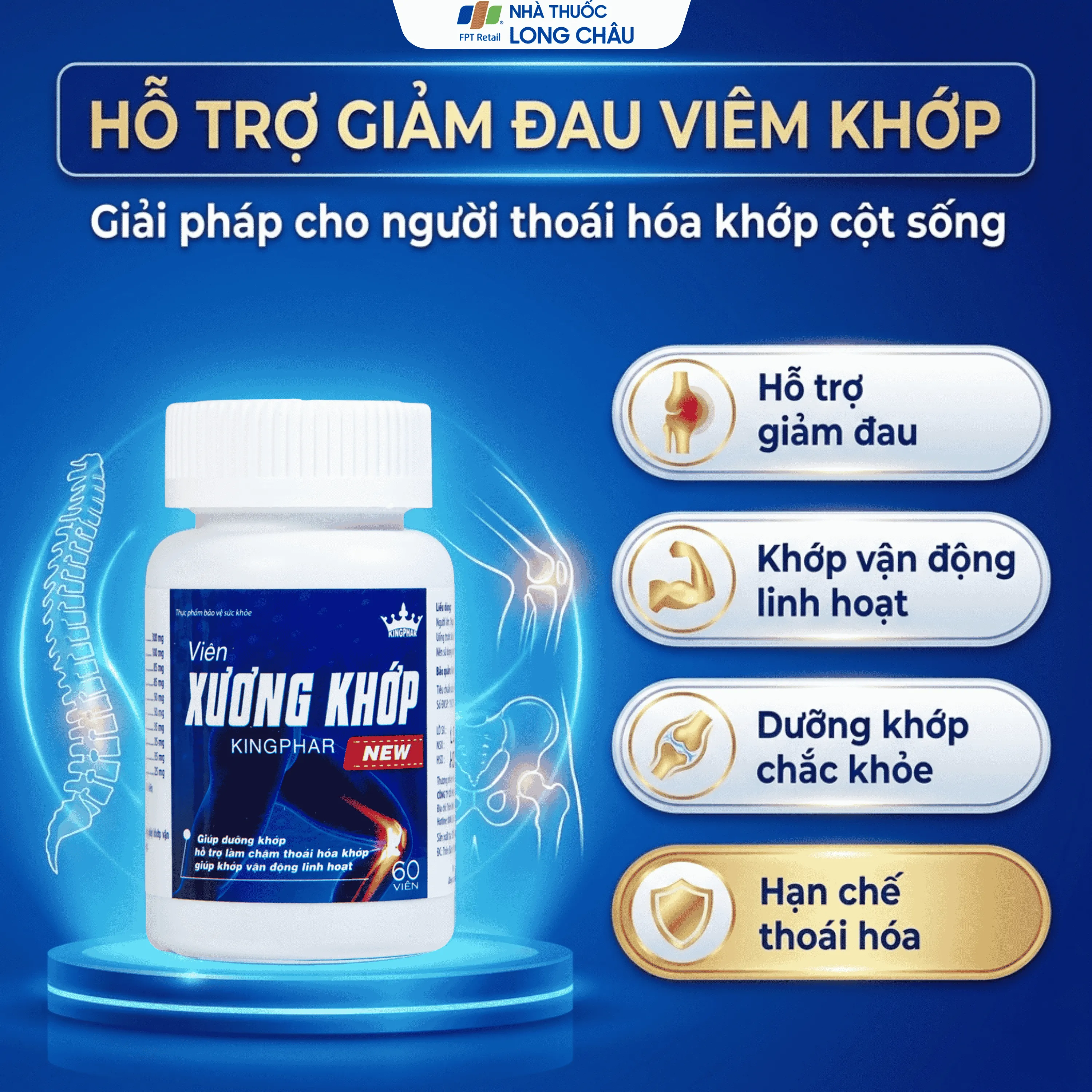VIÊN XƯƠNG KHỚP KINGPHAR NEW 60V 4