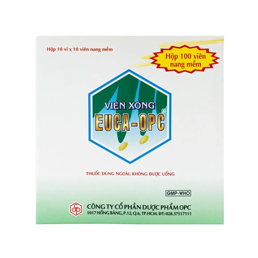 Viên xông Euca-OPC sát khuẩn hô hấp, điều trị cảm mạo, cảm cúm (Hộp 100 viên) 3