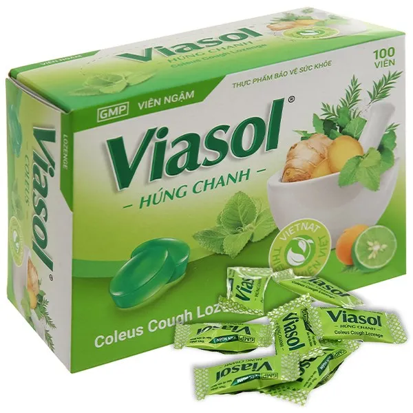 Viasol Húng Chanh hộp 100 viên