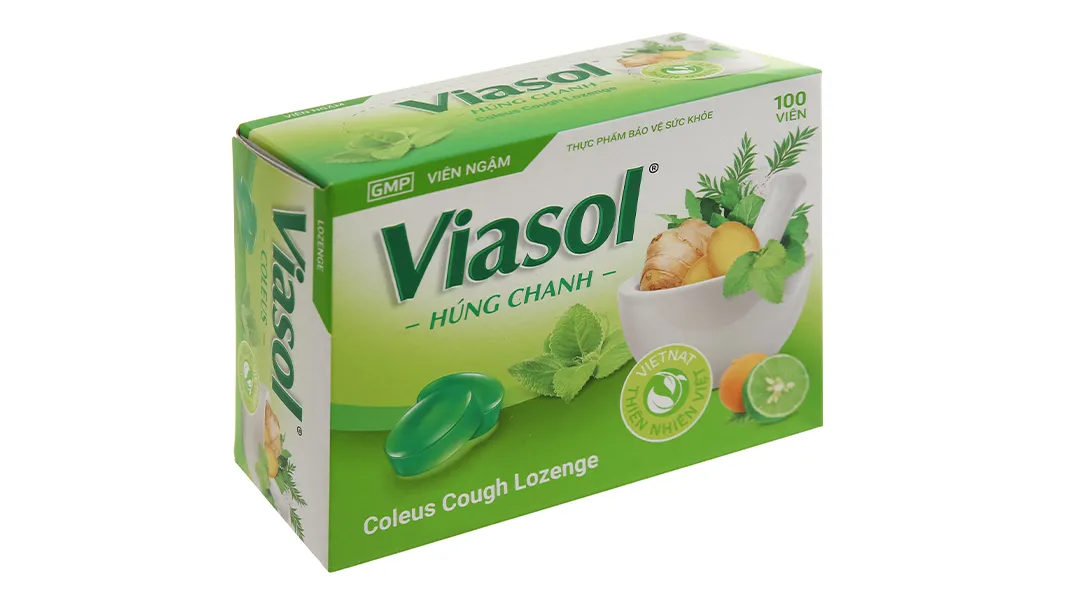 Viasol Húng Chanh hộp 100 viên 2