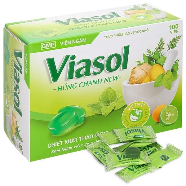 Viasol Húng Chanh New hộp 100 viên