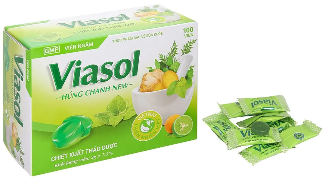 Viasol Húng Chanh New hộp 100 viên 2