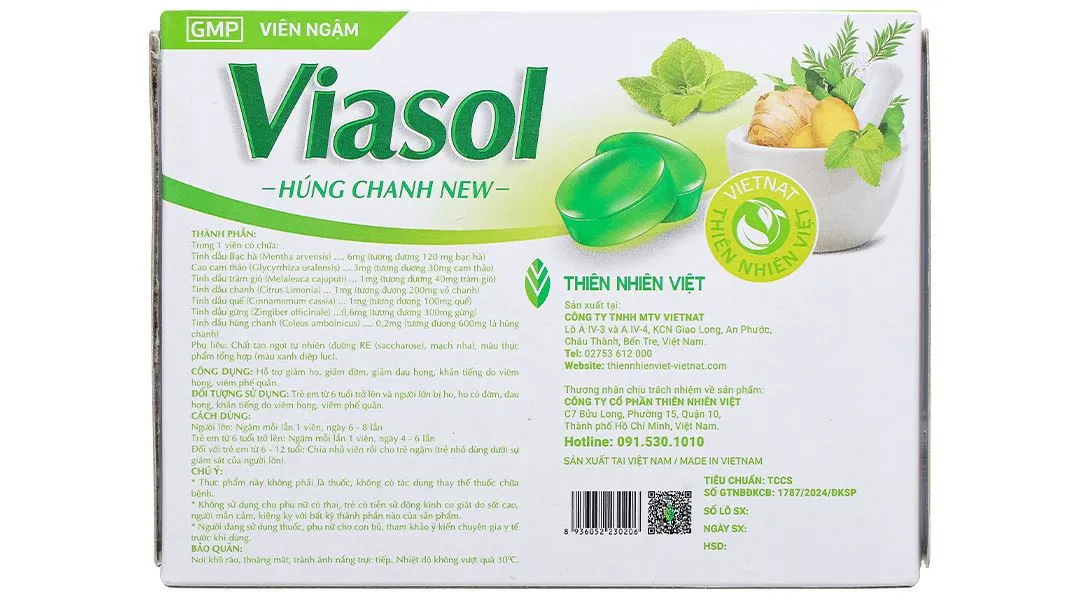 Viasol Húng Chanh New hộp 100 viên 4