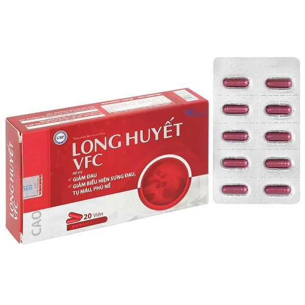 Vifaco Long Huyết VFC hộp 20 viên