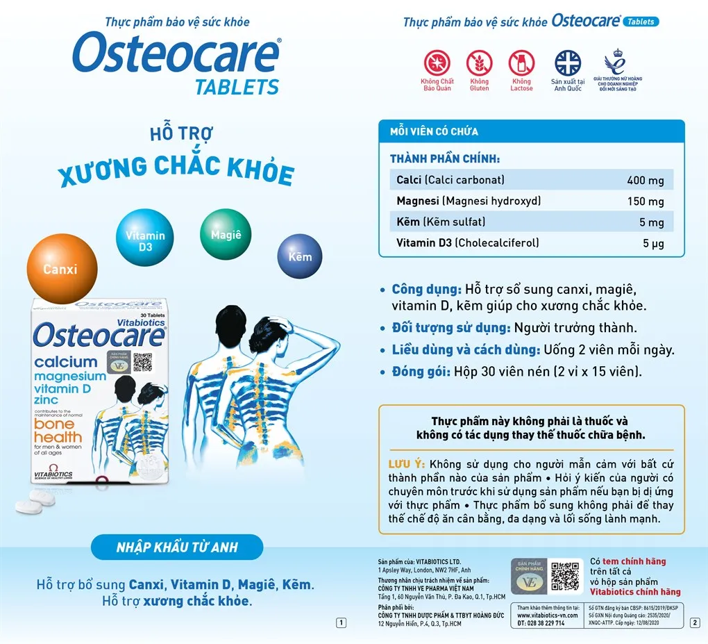 Thực phẩm bảo vệ sức khoẻ: Osteocare Tablets 9