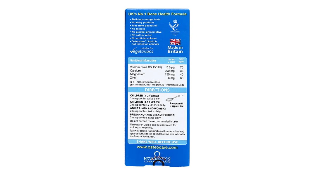 Vitabiotics Osteocare Liquid giúp xương chắc khỏe chai 200 ml 4
