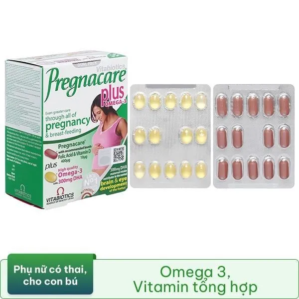 Vitabiotics Pregnacare Plus Omega 3 hộp 56 viên