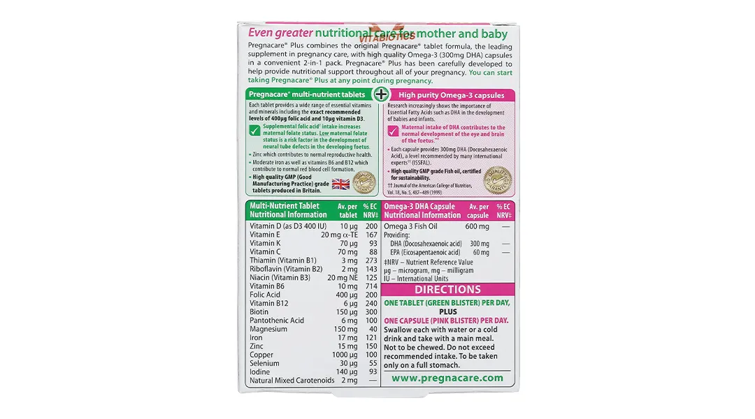 Vitabiotics Pregnacare Plus Omega 3 hộp 56 viên 3