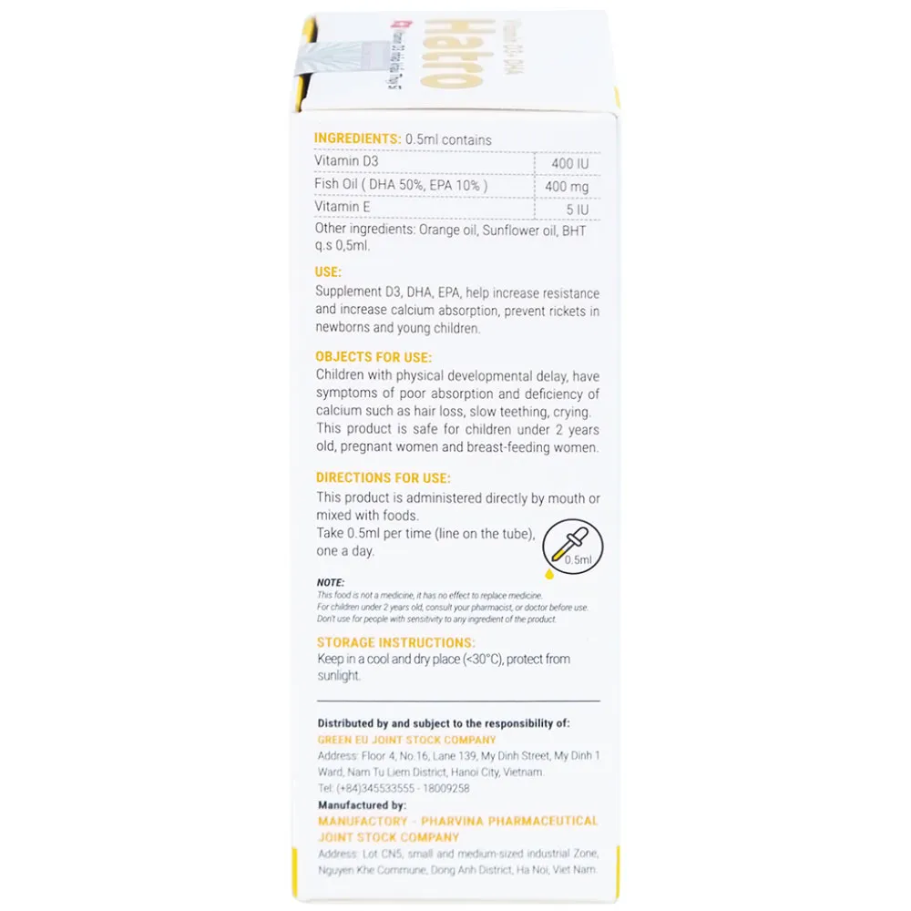 VITAMIN D3+ DHA HATRO 20ML 11