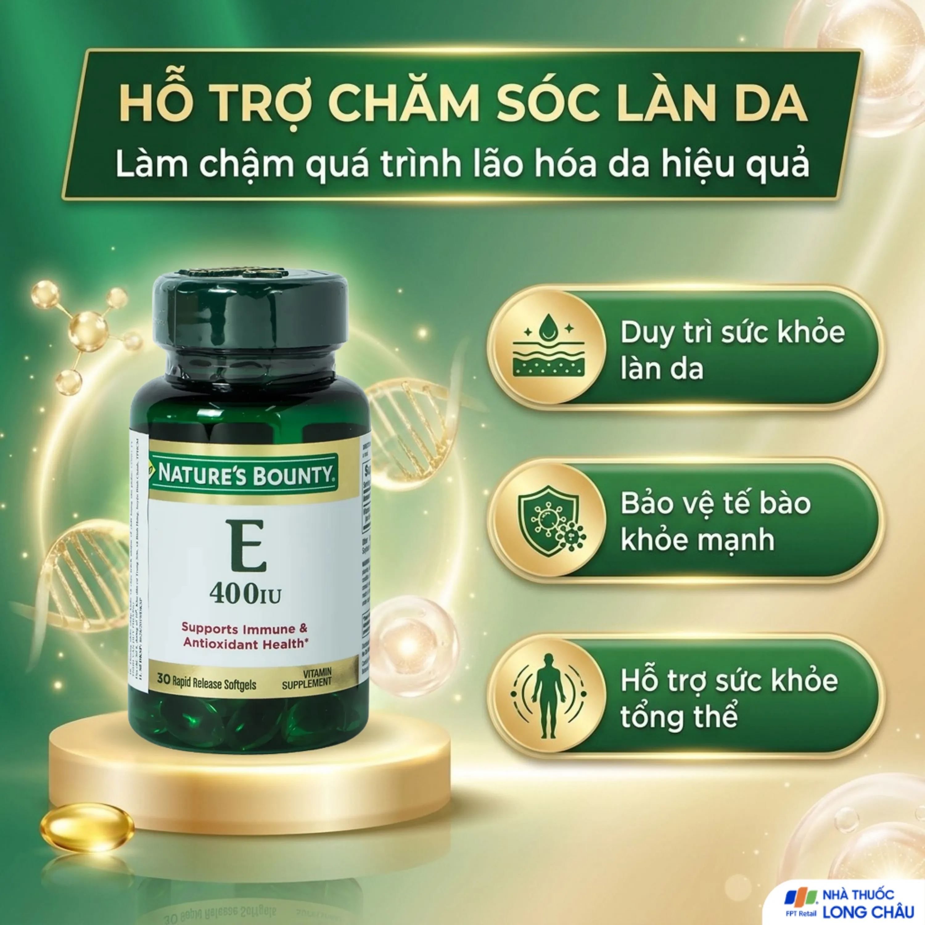 VITAMIN E 400IU NATURES BOUNTY 30V 4