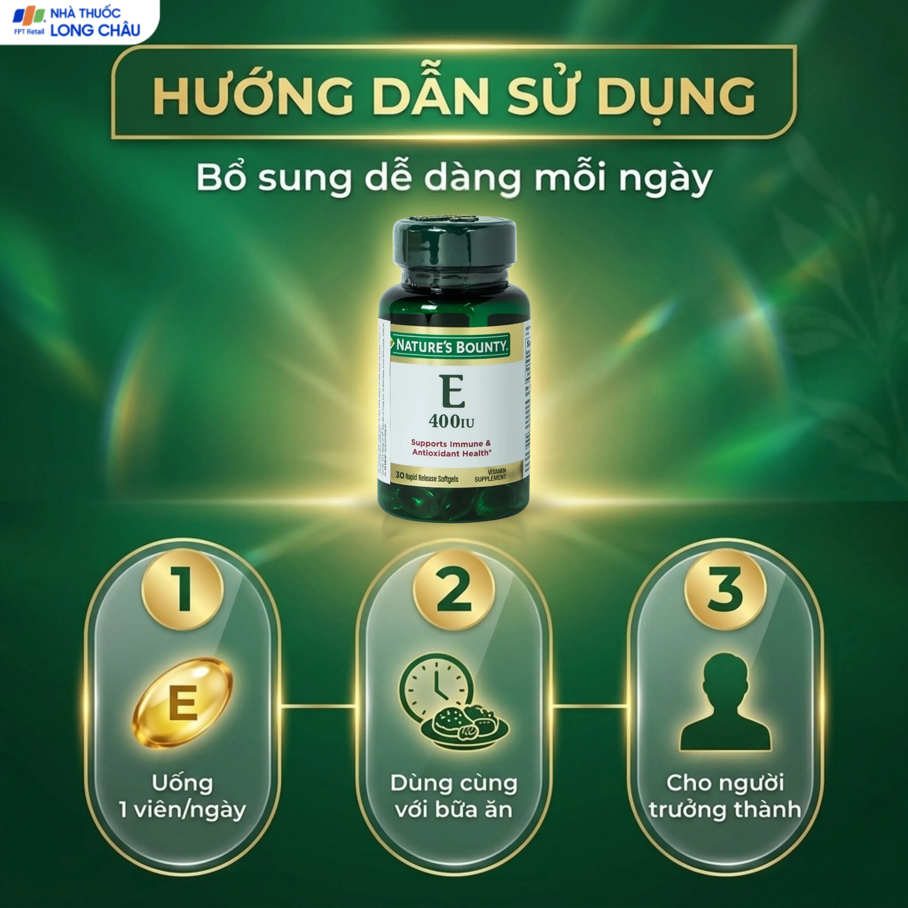 VITAMIN E 400IU NATURES BOUNTY 30V 5