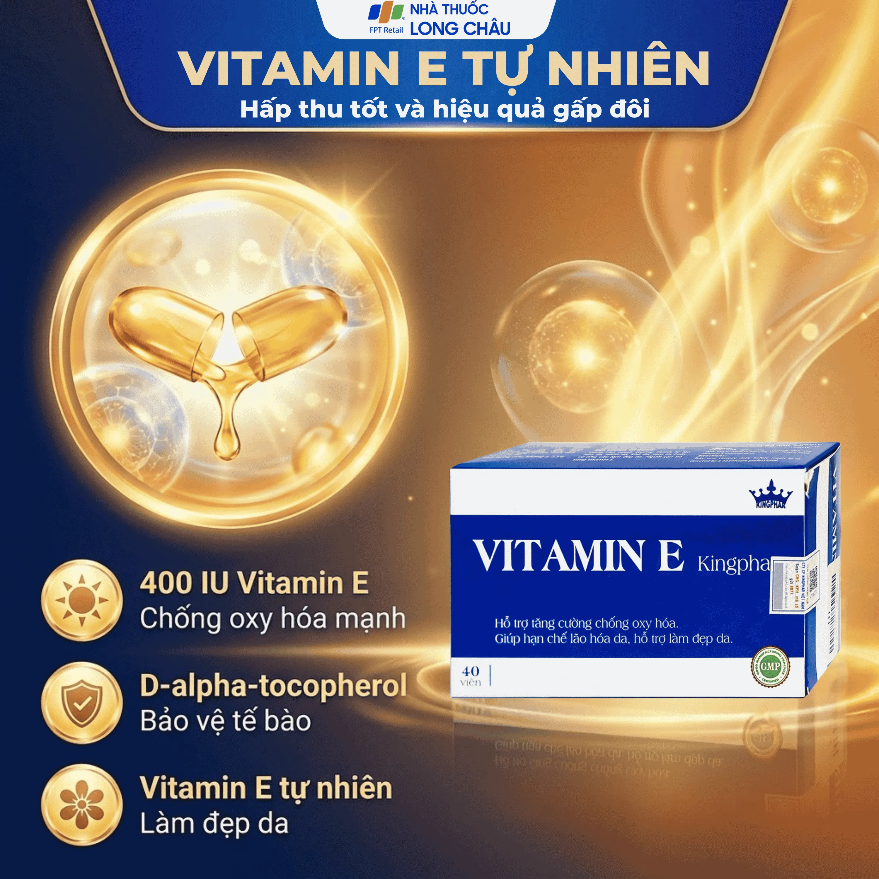 VITAMIN E KINGPHAR 4X10 3