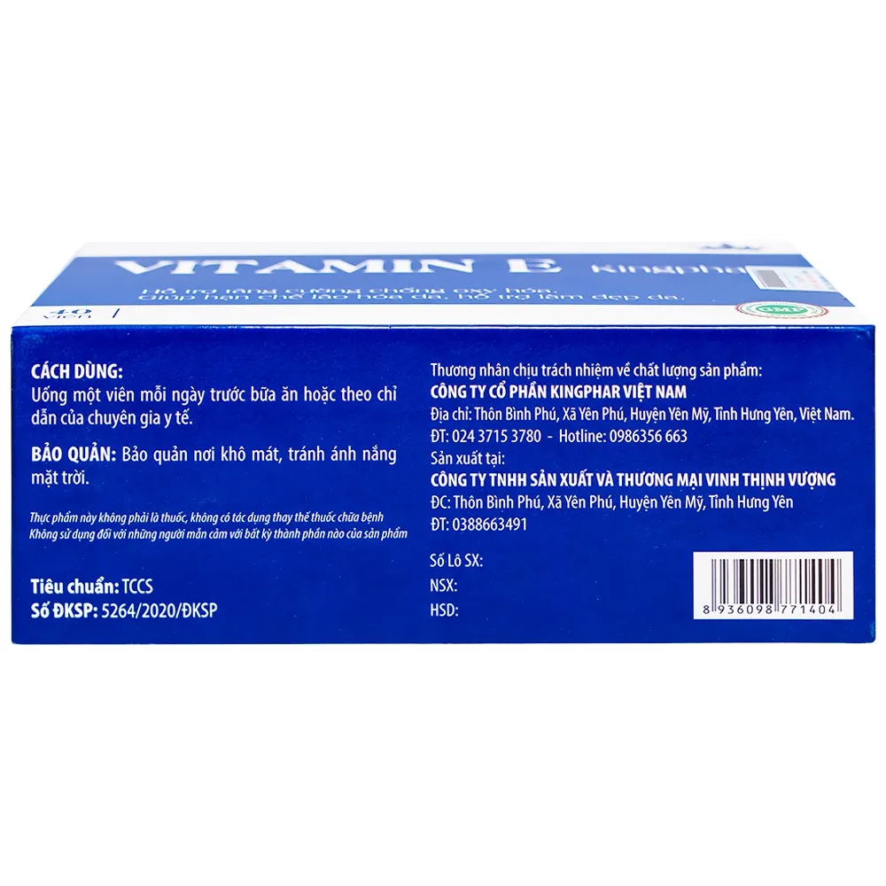 VITAMIN E KINGPHAR 4X10 7