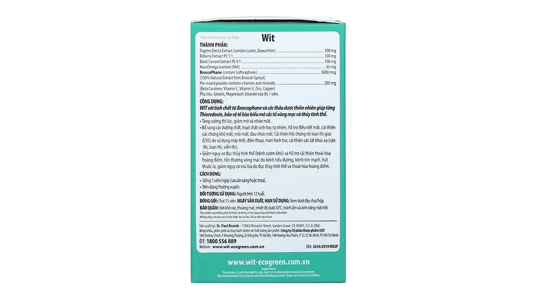 Thực phẩm bảo vệ sức khoẻ: Wit 14