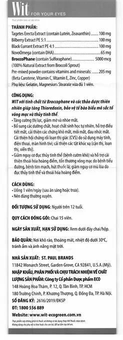 Thực phẩm bảo vệ sức khoẻ: Wit 17