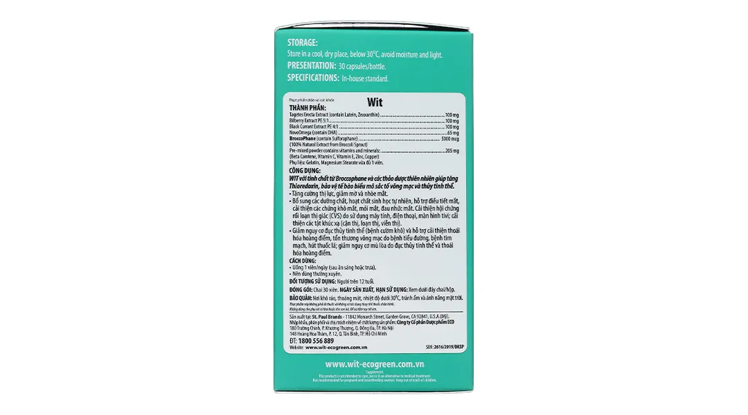 Thực phẩm bảo vệ sức khoẻ: Wit 4