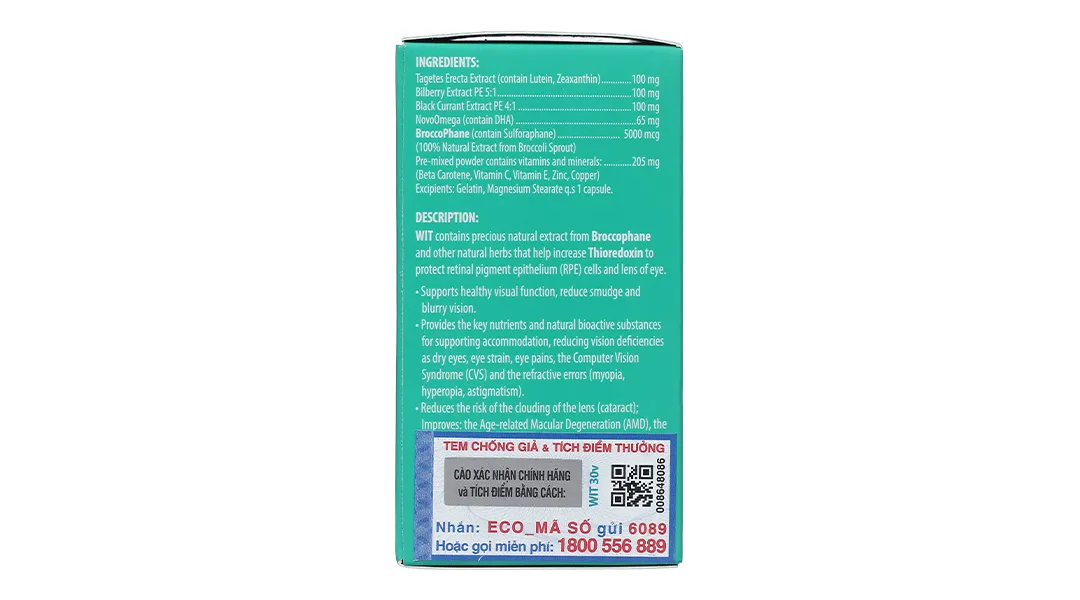 Thực phẩm bảo vệ sức khoẻ: Wit 5