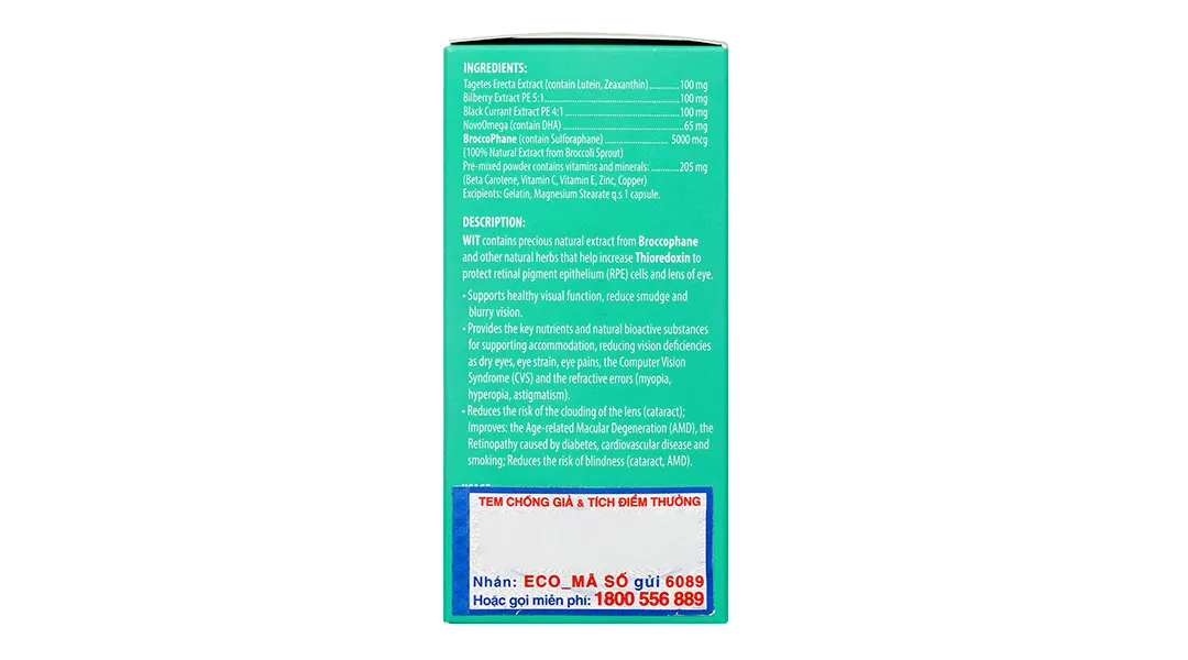 Thực phẩm bảo vệ sức khoẻ: Wit 9