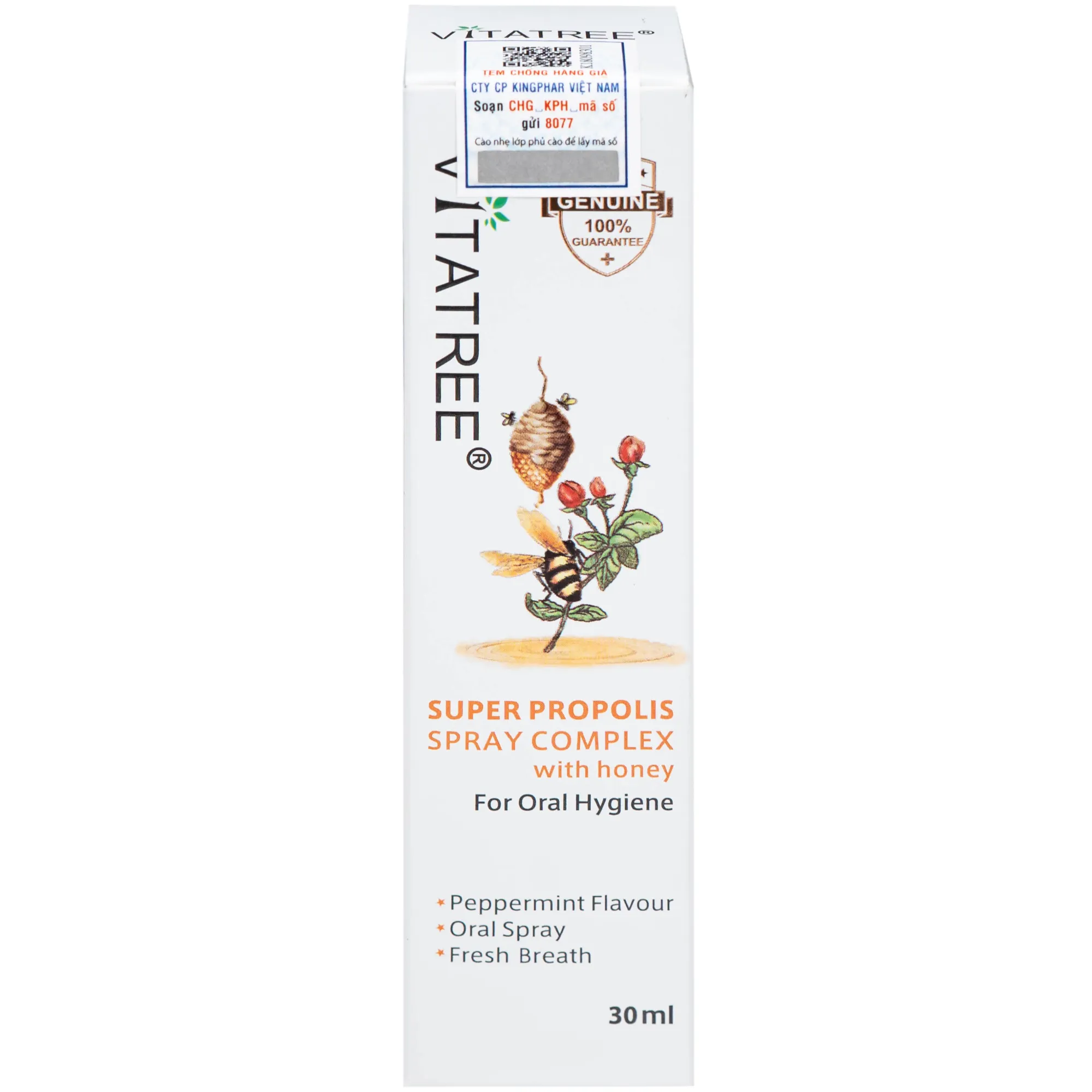 XỊT HỌNG KEO ONG VITATREE SUPER PROPOLIS SPRAY COMPLEX WITH HONEY 30ML 6