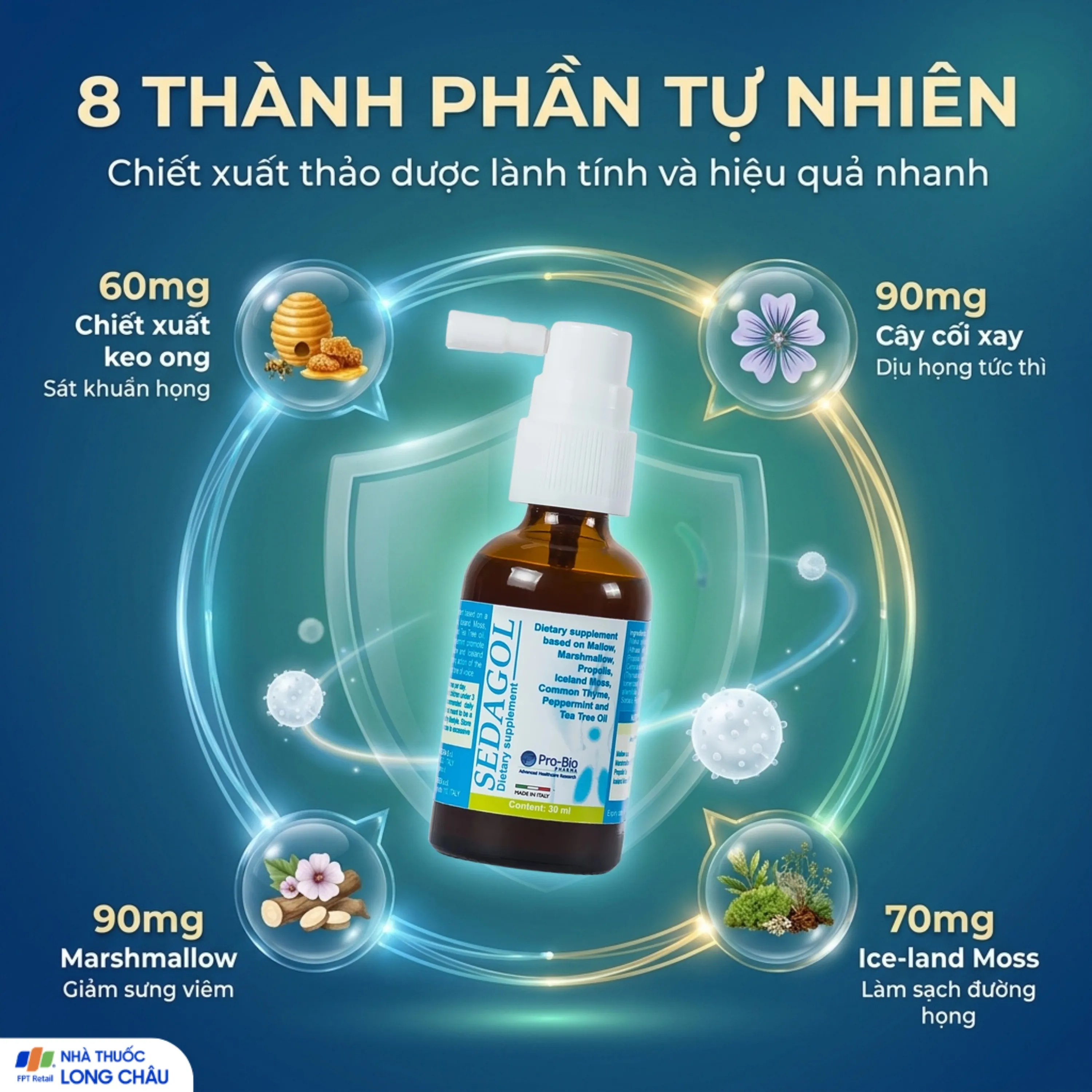 XỊT HỌNG SEDAGOL PRO-BIO PHARMA 30ML 3