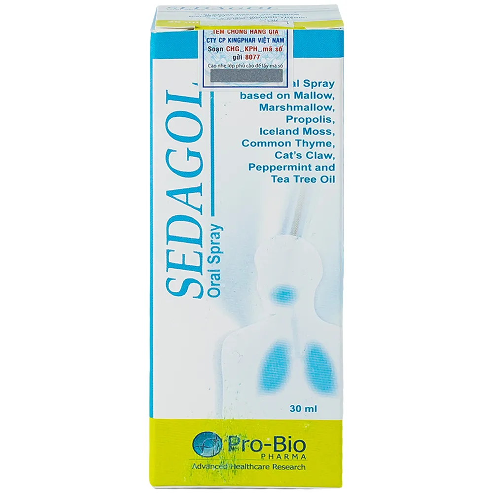 XỊT HỌNG SEDAGOL PRO-BIO PHARMA 30ML 7